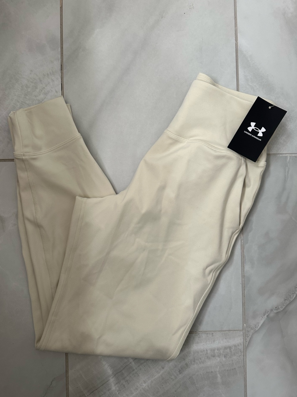 Under Armour Cream Performance Womens Joggings Leggings